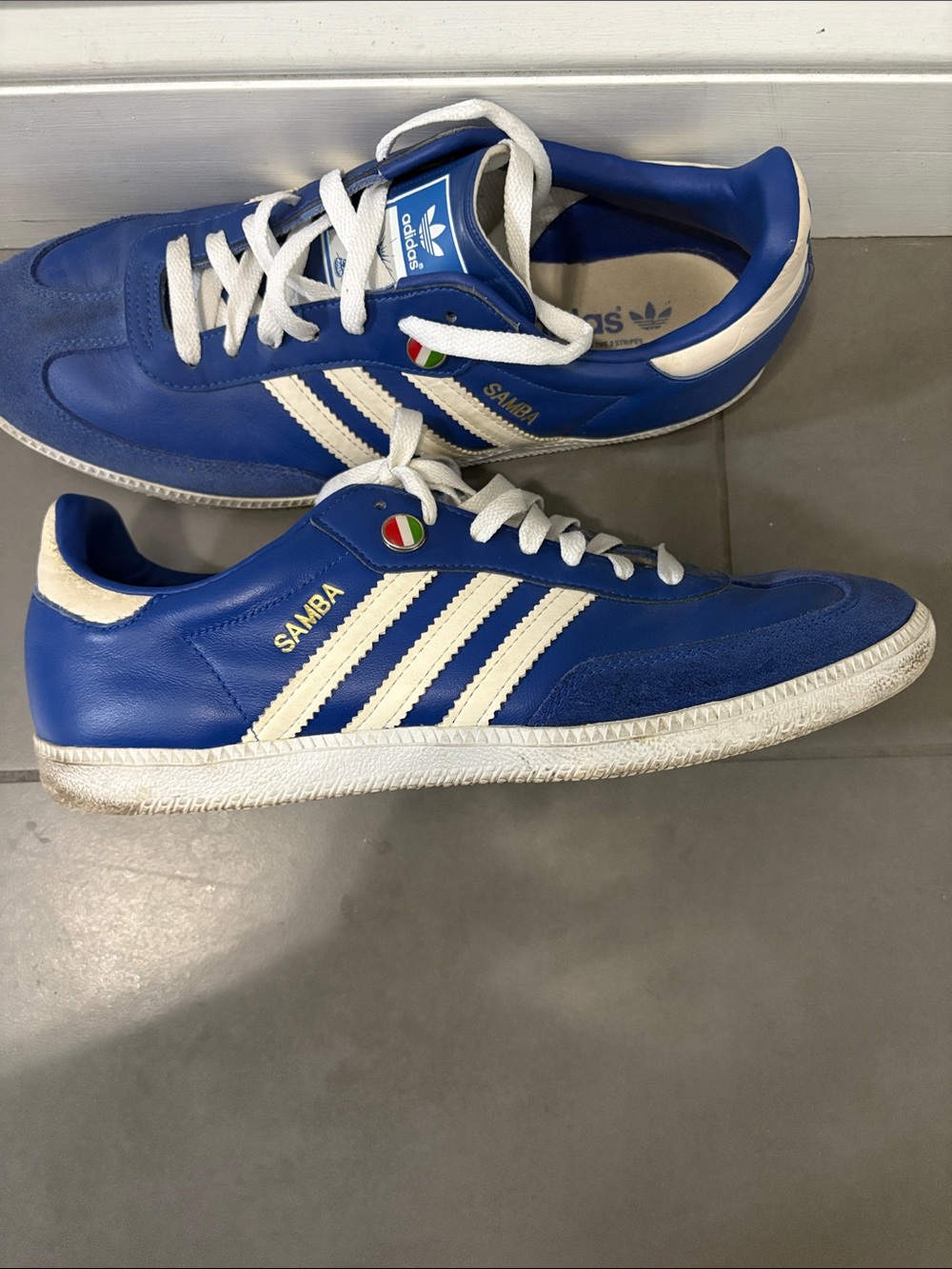 adidas Samba Men's Sneakers in Blue and White FIFA World Cup Italia size 10